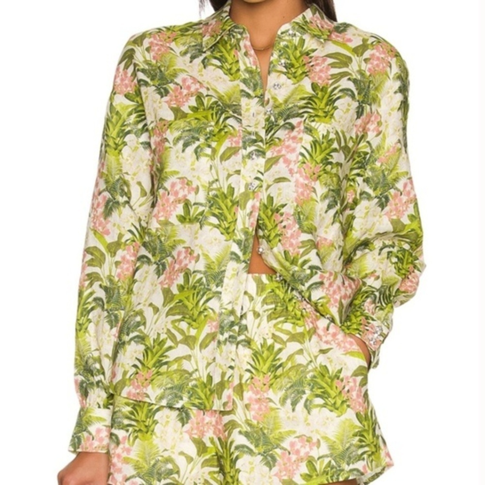 CAMI NYC. New!‎ Belkis Tropical Linen Top